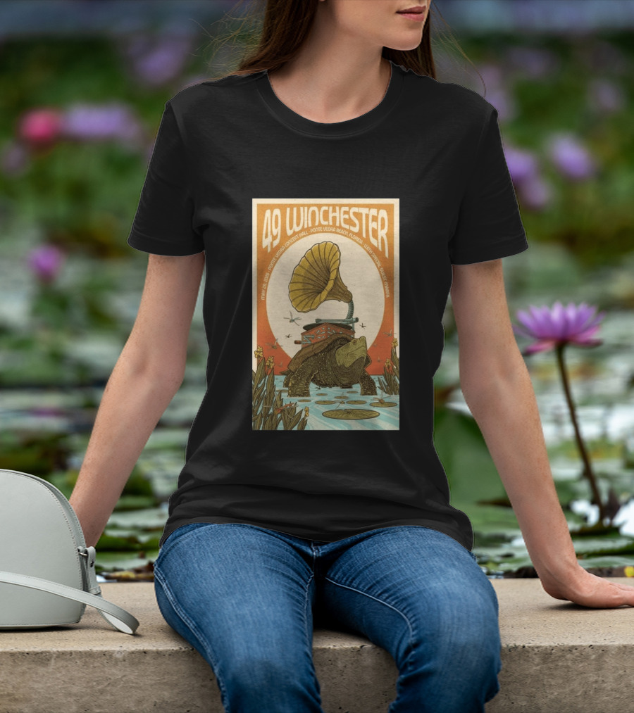 49 Winchester May 29 2026 Ponte Vedra Concert Hall Florida Vintage Phonograph Tortoise T-Shirt