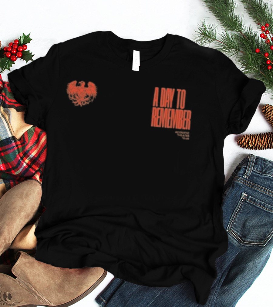 A Day To Remember Reassembled The Acoustic Theater Tour Orange Heart T-Shirt