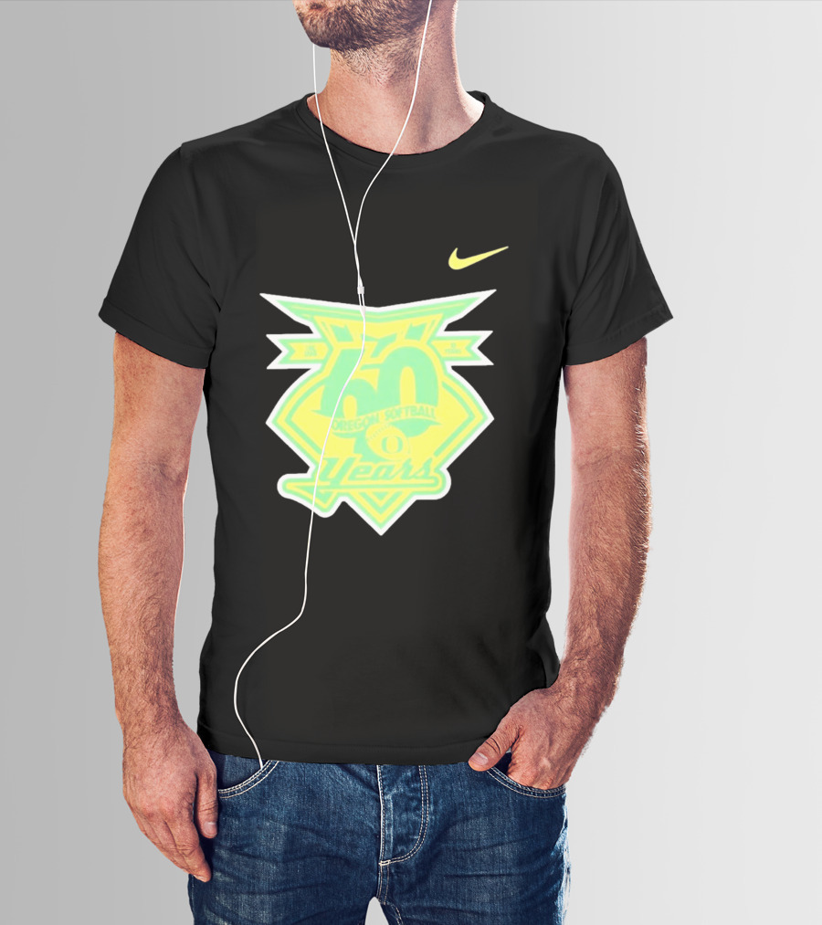 Oregon Softball 60 Years Anniversary Club Nike T-Shirt