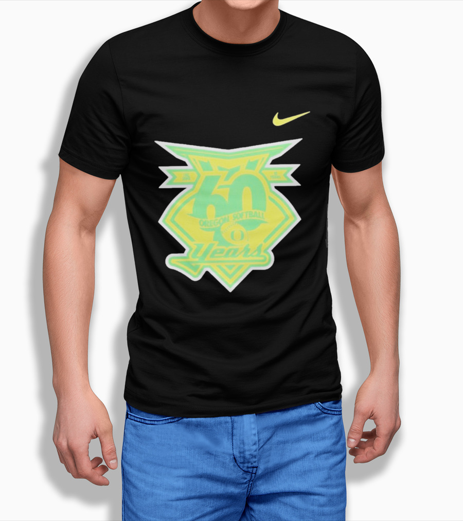 Oregon Softball 60 Years Anniversary Club Nike T-Shirt