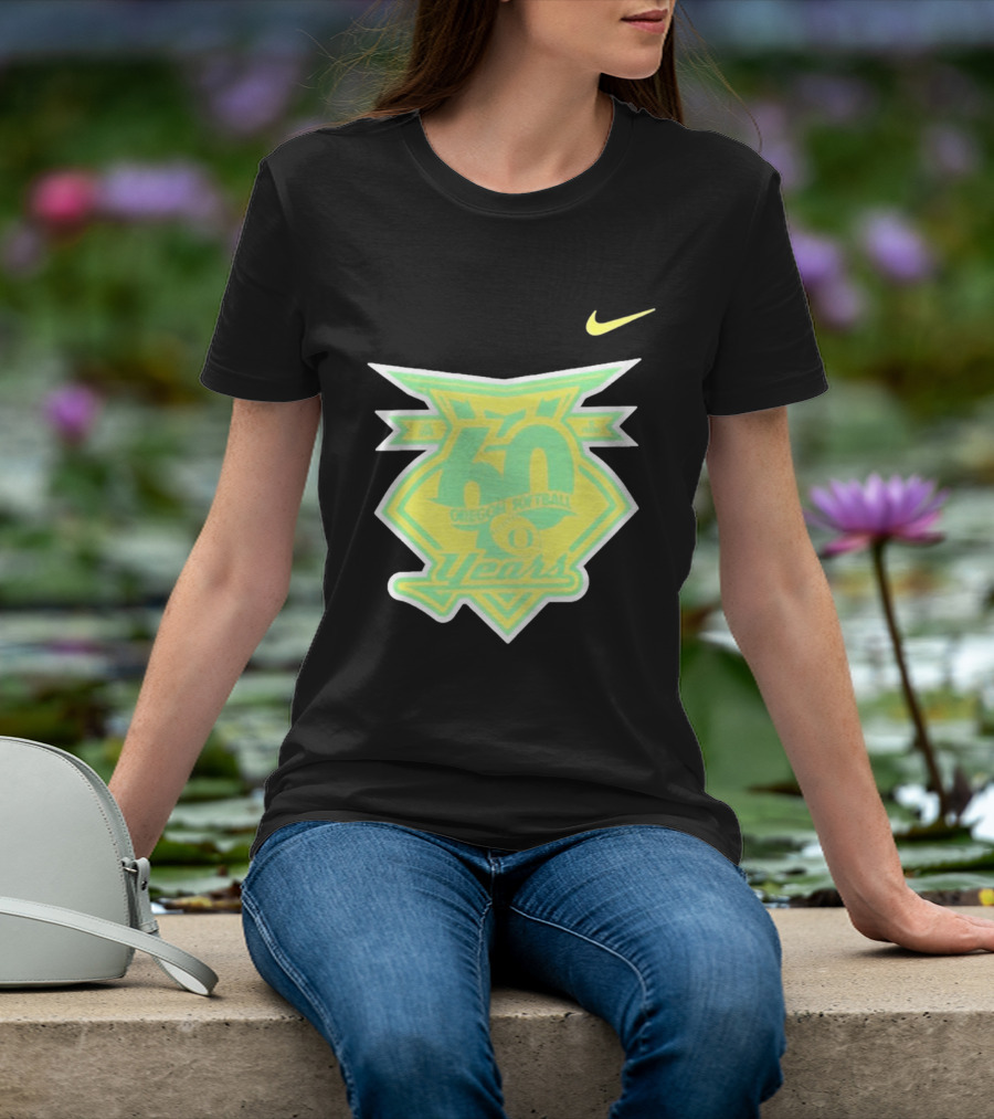 Oregon Softball 60 Years Anniversary Club Nike T-Shirt