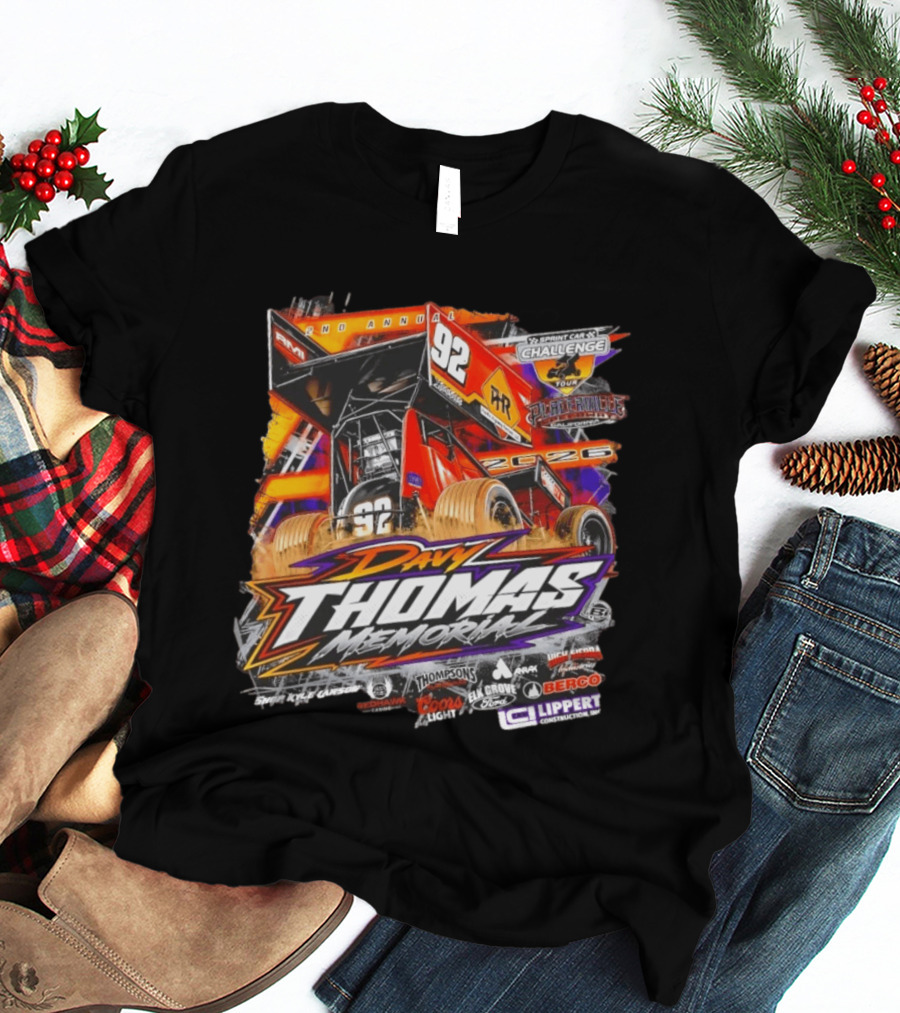 2nd Annual Davy Thomas Memorial 92 Sprint Car Placerville Speedway Challenge Tour 2020 T-Shirt