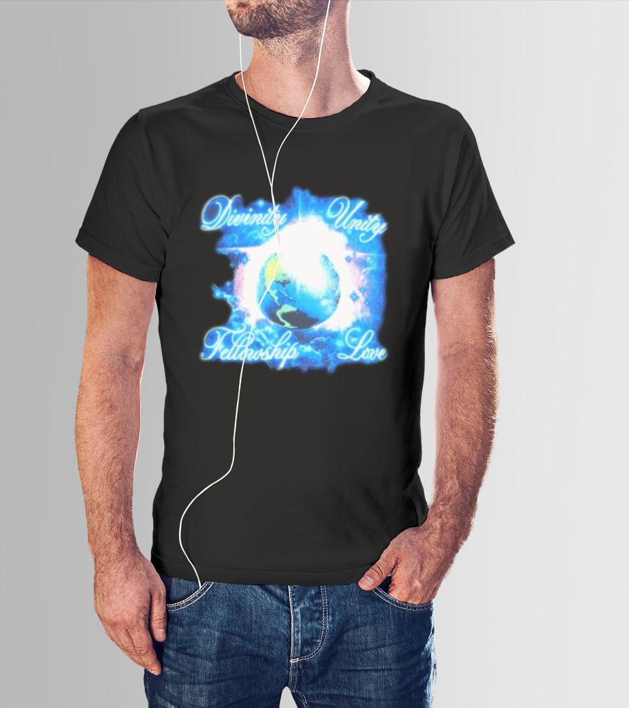 Divinity Unity Fellowship Love Earth Glow T-Shirt