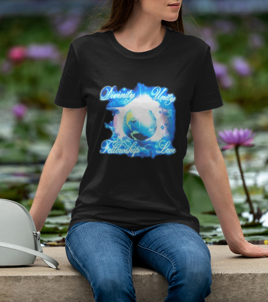 Divinity Unity Fellowship Love Earth Glow T-Shirt