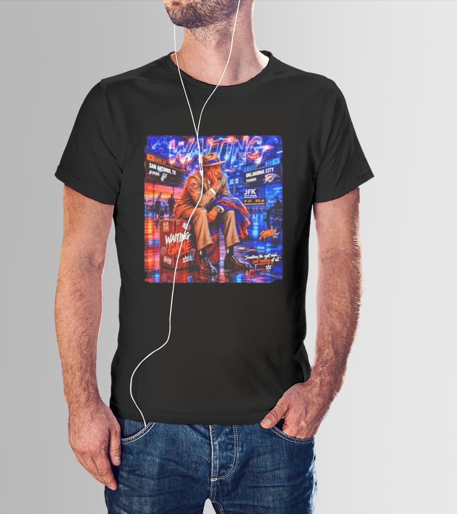 Waiting Game JFK Decisions San Antonio OKC Spurs Thunder T-Shirt