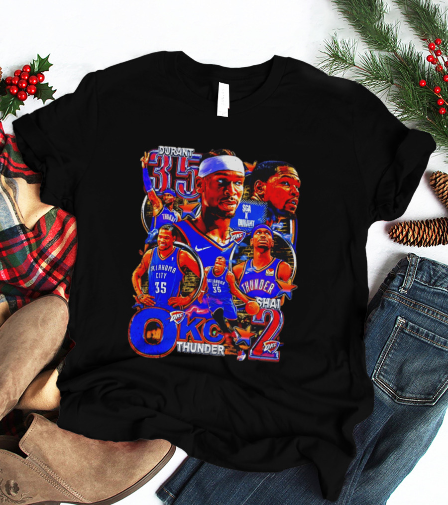 Oklahoma City Thunder Durant 35 Shai 2 OKC Team T-Shirt