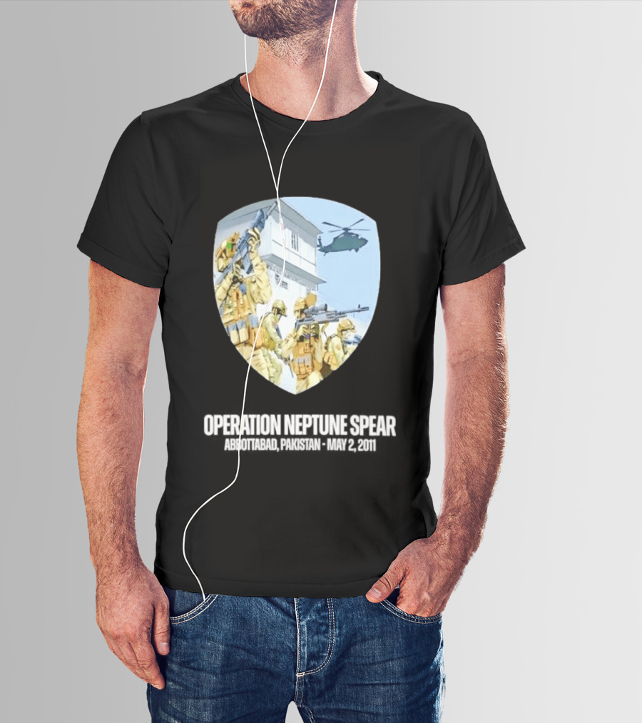 Operation Neptune Spear Abbottabad Pakistan May 2 2011 Military Team Helicopter Shield T-Shirt