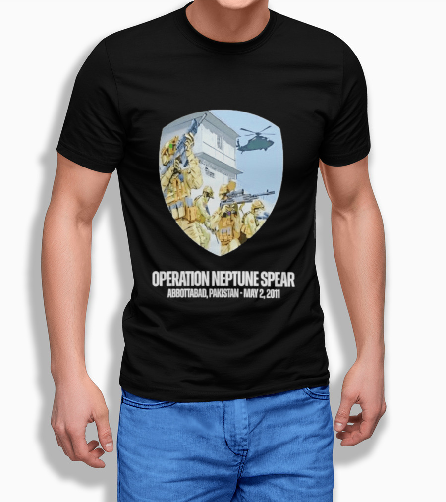 Operation Neptune Spear Abbottabad Pakistan May 2 2011 Military Team Helicopter Shield T-Shirt