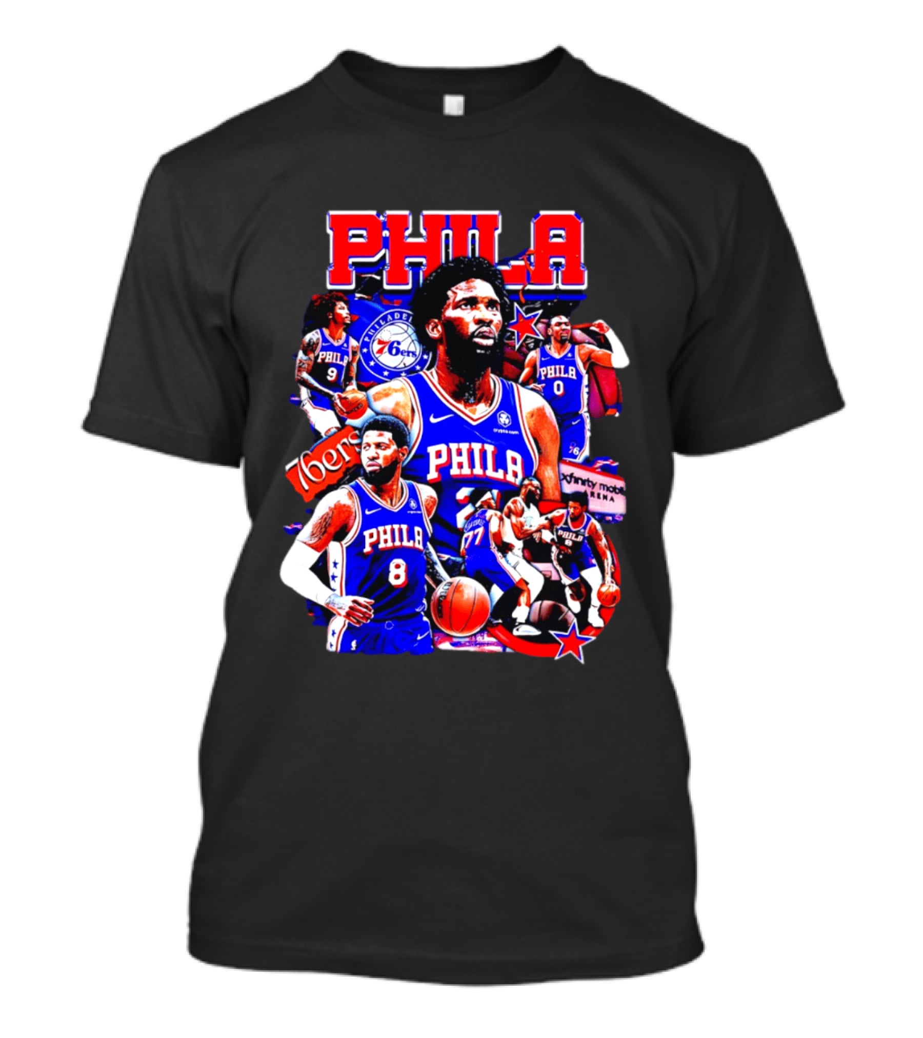 Philadelphia 76ers Phila 6ers Team Players Arena T-Shirt