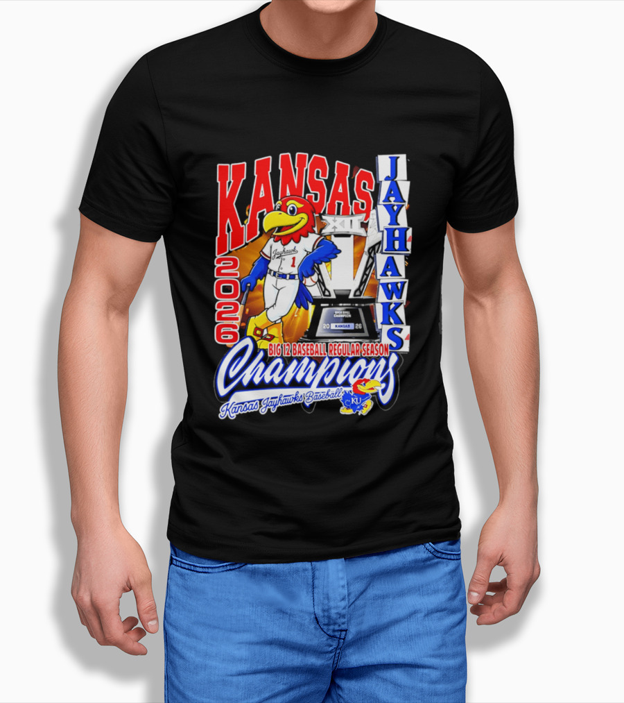 Kansas Jayhawks 2026 Big 12 Baseball Regular Season Champions T-Shirt
