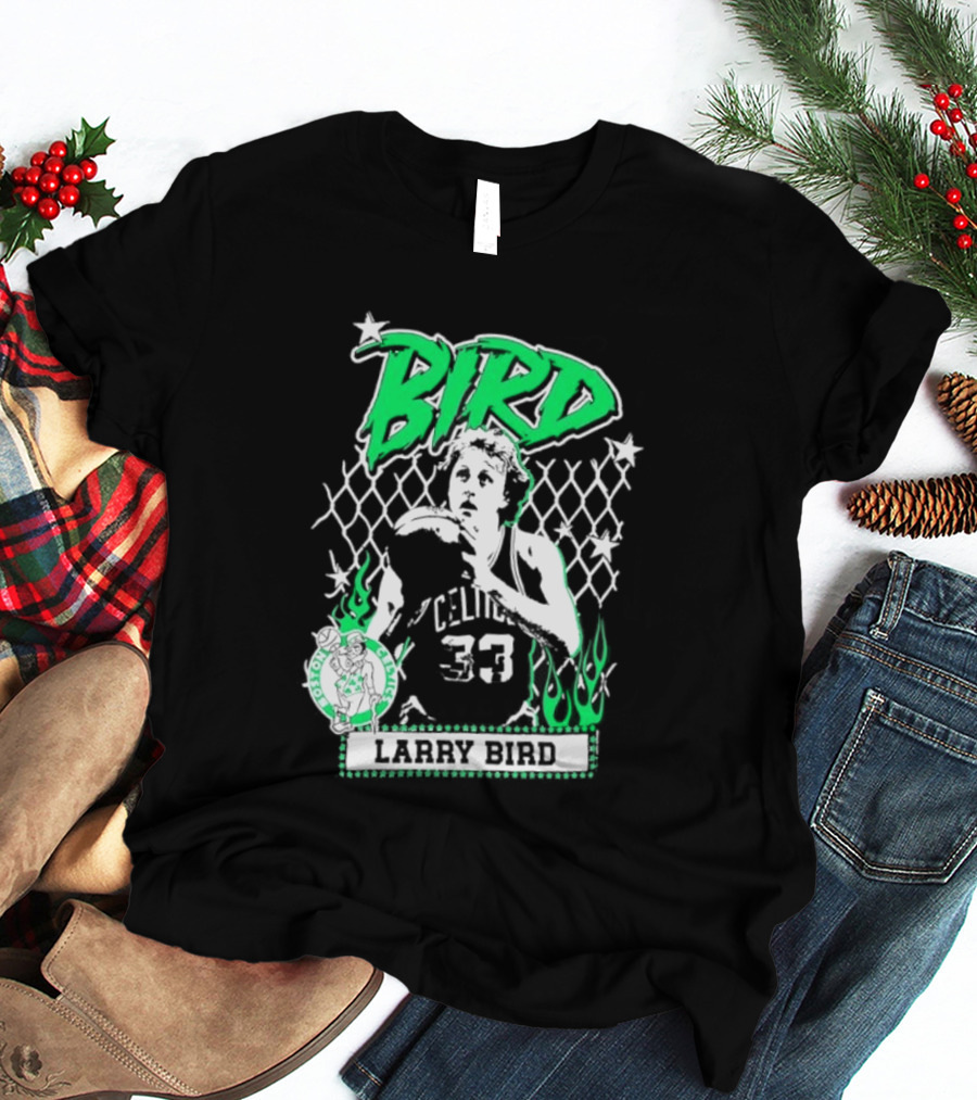 Boston Celtics Larry Bird NBA Player Number 33 T-Shirt