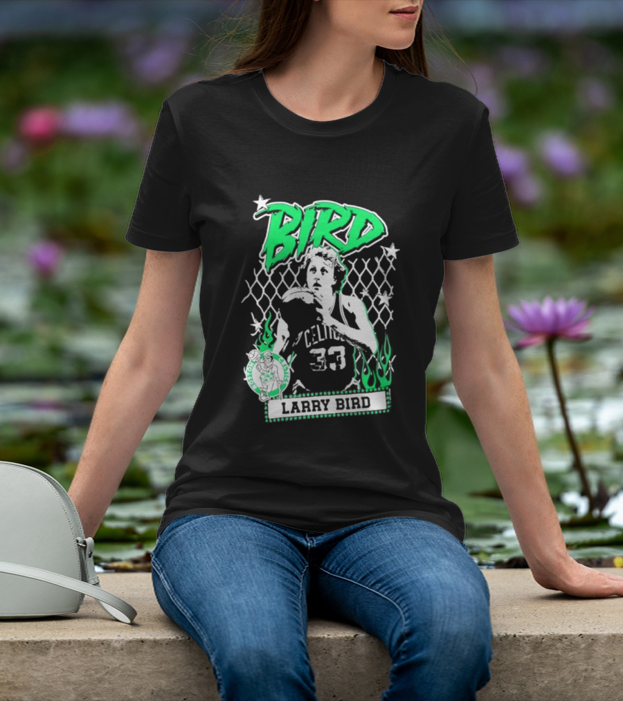Boston Celtics Larry Bird NBA Player Number 33 T-Shirt