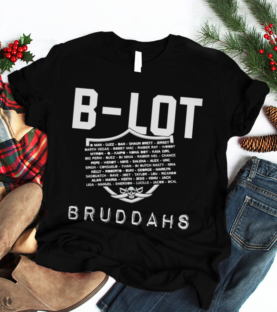 Las Vegas Raiders B Lot Bruddahs DJ Midas Sean Brett DJ Jersey Players Names T-Shirt