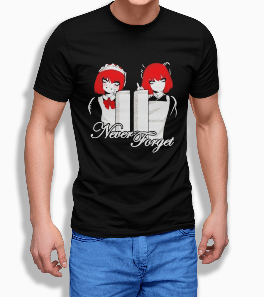 Maid Anime 9 11 Twin Towers Never Forget T-Shirt