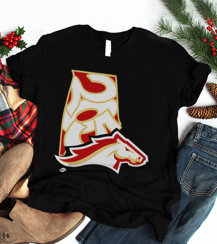 Arkansas Razorbacks Map Logo With Horsehead T-Shirt