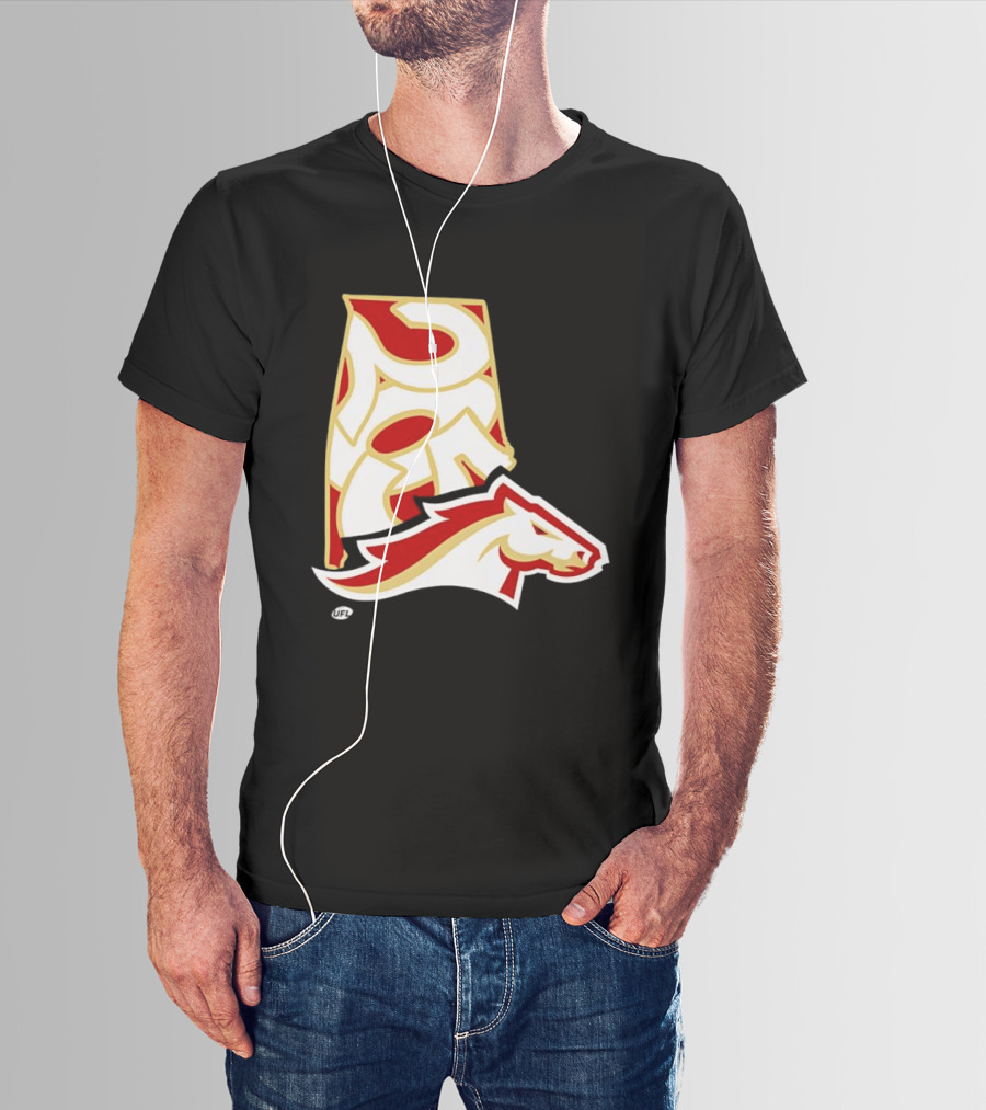 Arkansas Razorbacks Map Logo With Horsehead T-Shirt