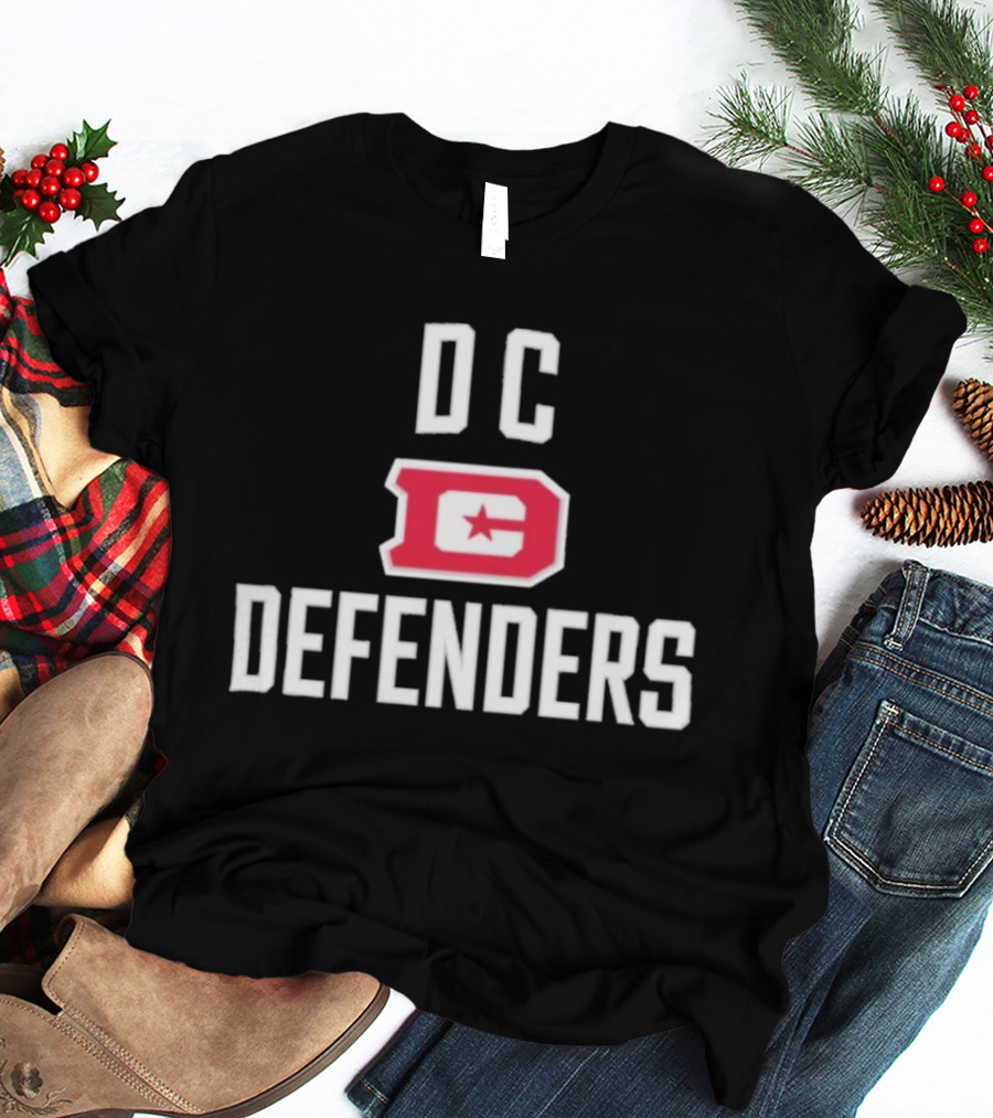 DC Defenders UFL Block Letter Red Star T-Shirt
