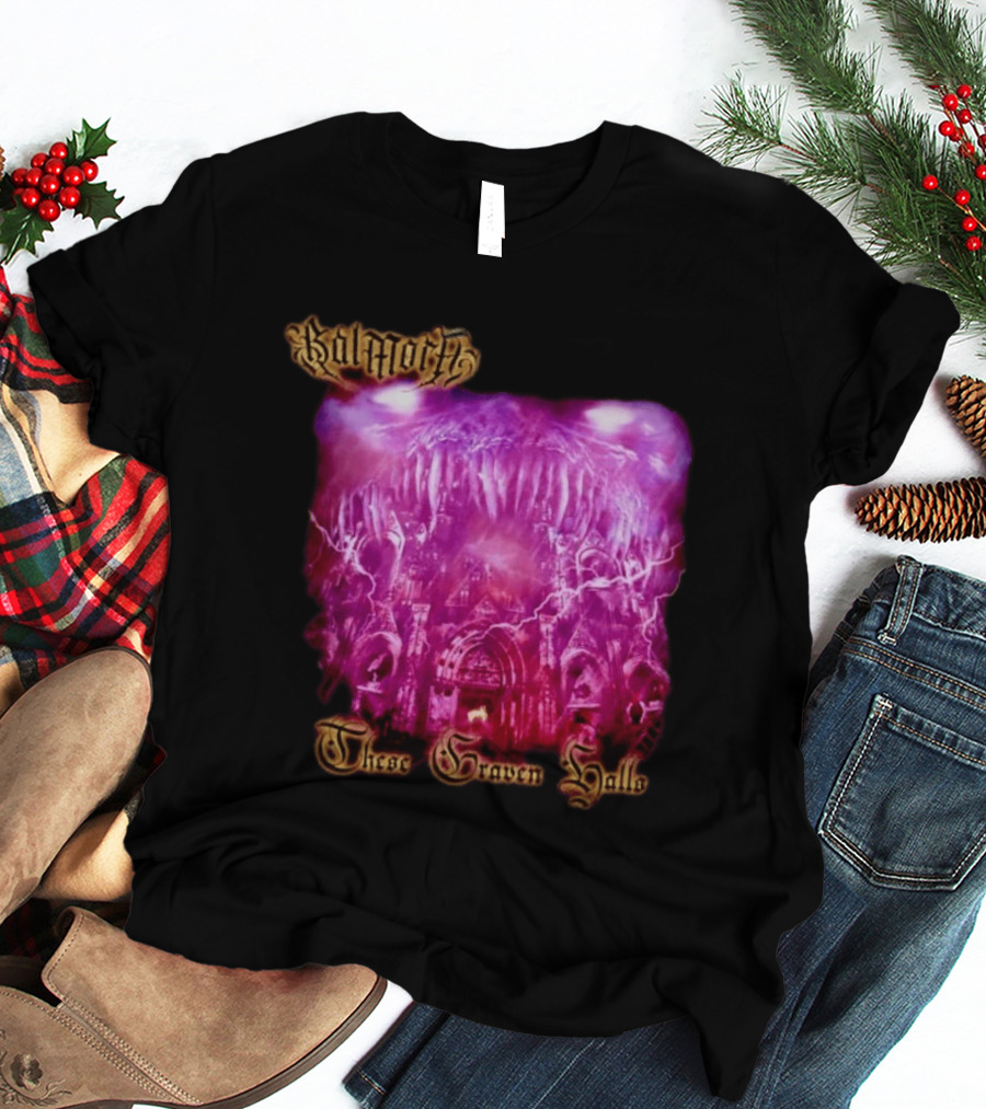 Balmorth These Graven Halls Gothic Purple Cathedral Fantasy T-Shirt
