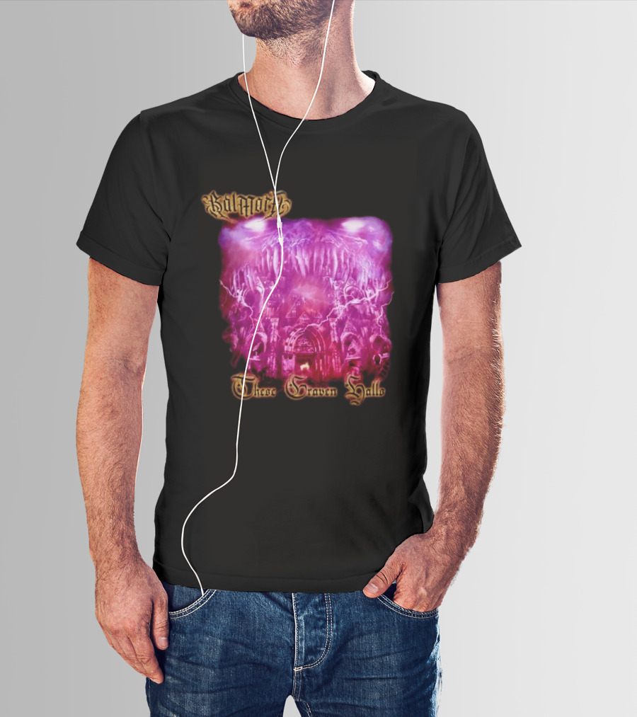 Balmorth These Graven Halls Gothic Purple Cathedral Fantasy T-Shirt