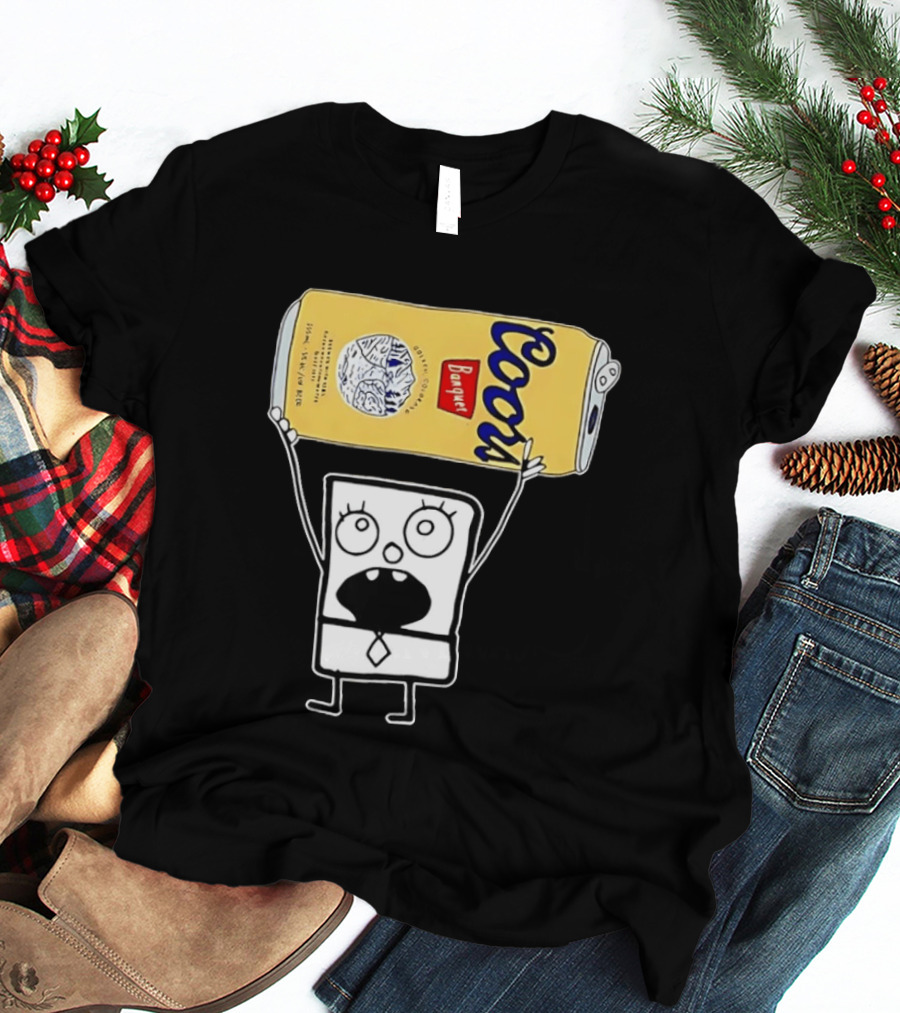 Coors Banquet Blocky Comic 355mL 5 Alc Vol Golden Colorado ESTD 1873 Refreshing T-Shirt