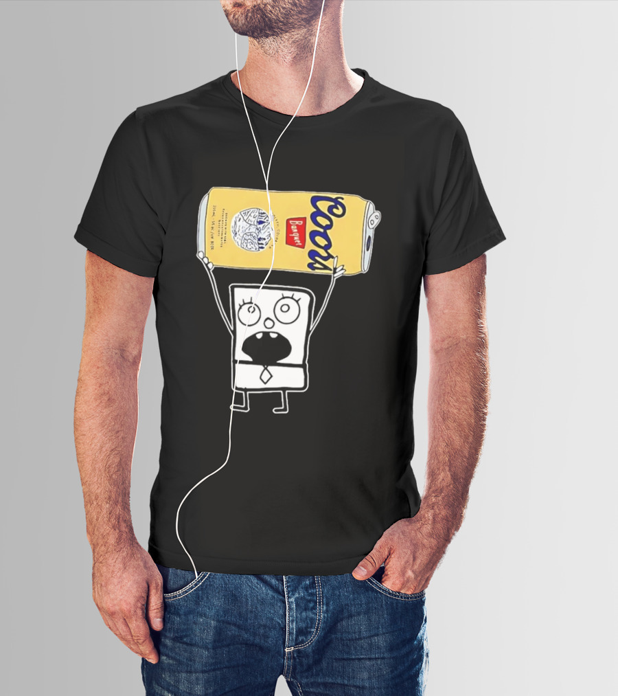 Coors Banquet Blocky Comic 355mL 5 Alc Vol Golden Colorado ESTD 1873 Refreshing T-Shirt