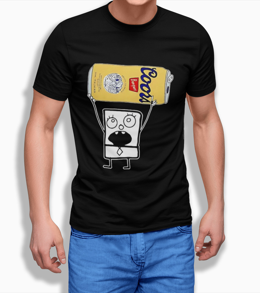 Coors Banquet Blocky Comic 355mL 5 Alc Vol Golden Colorado ESTD 1873 Refreshing T-Shirt