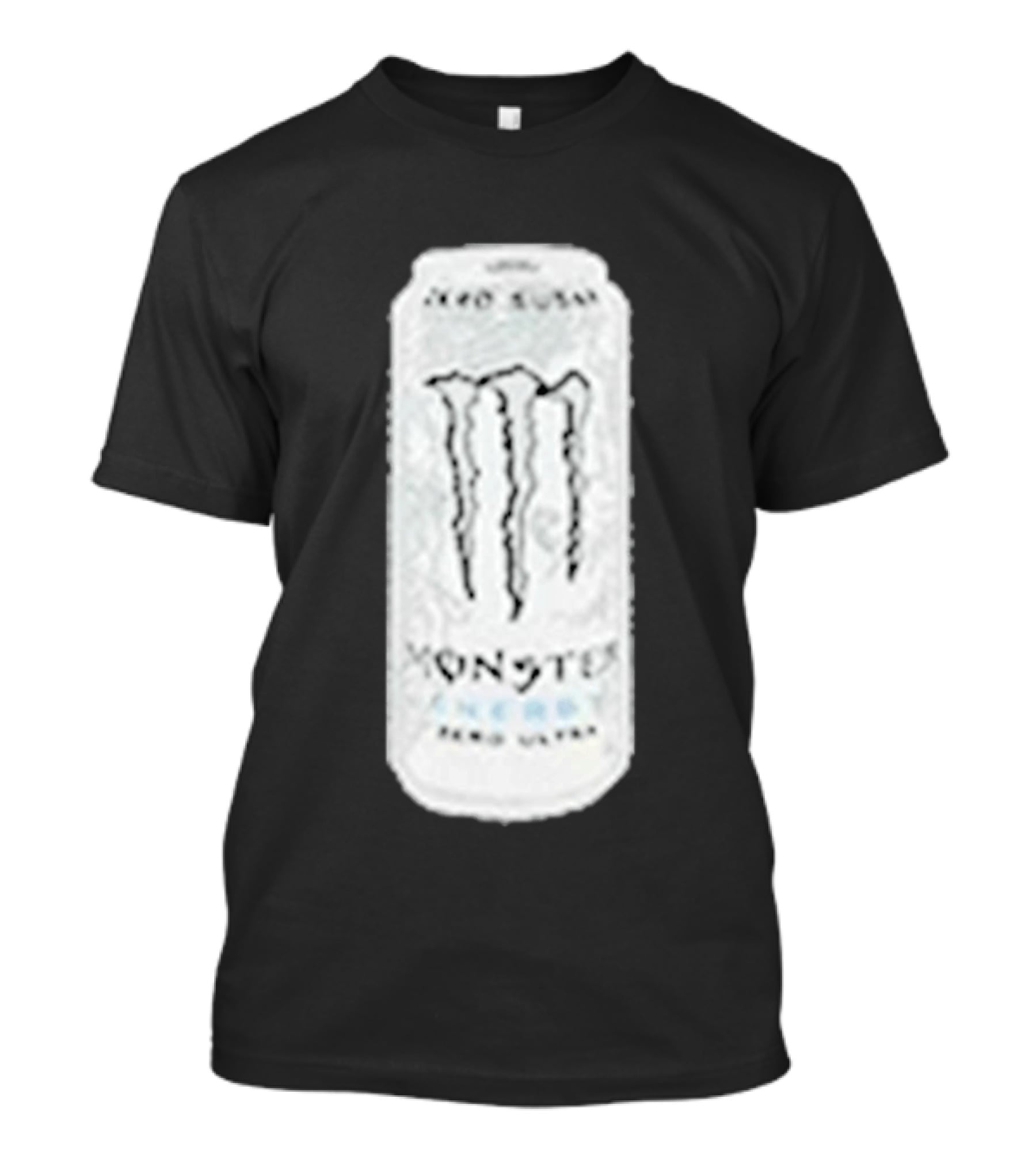 Monster Energy Zero Sugar White Can Patch T-Shirt
