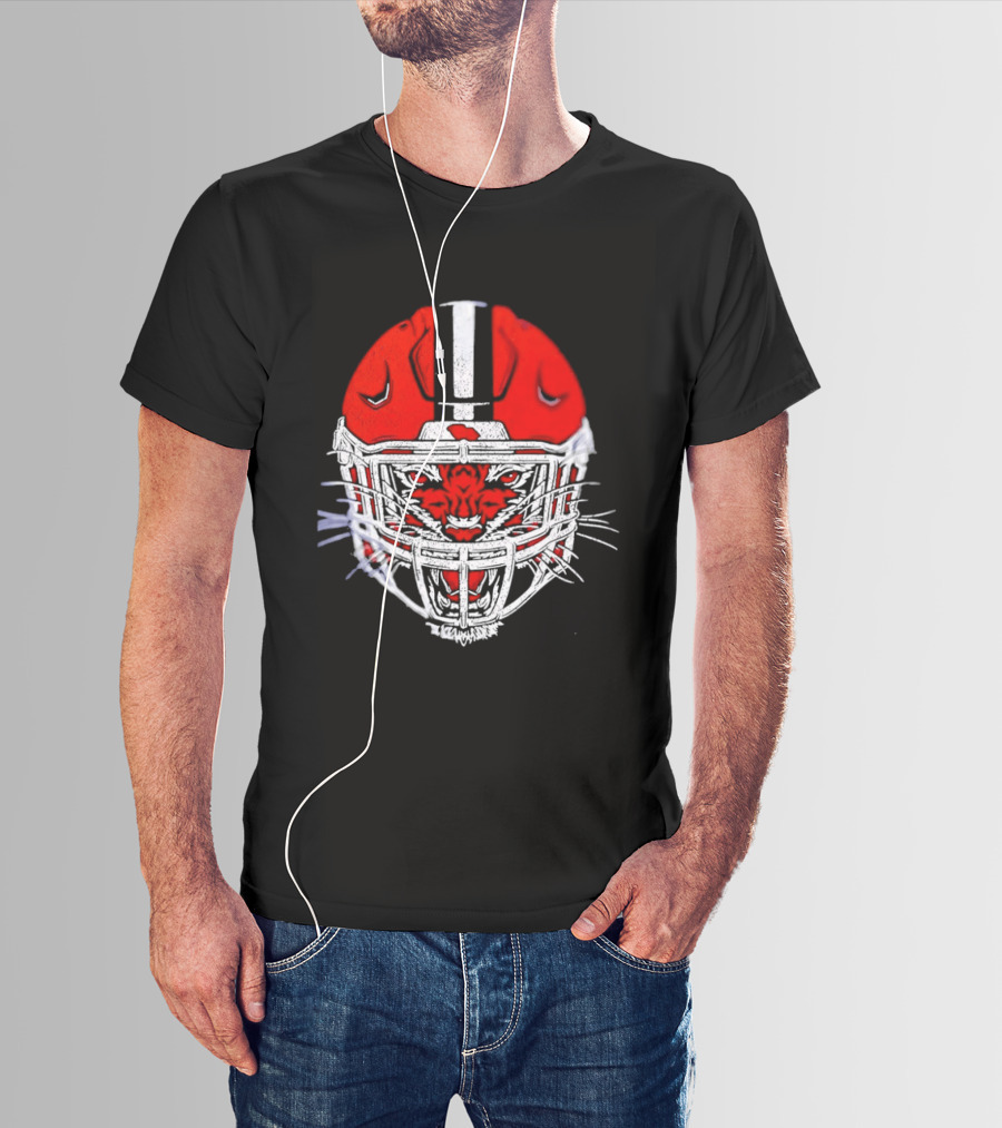 Cincinnati Bengals Tiger Head Football Helmet T-Shirt