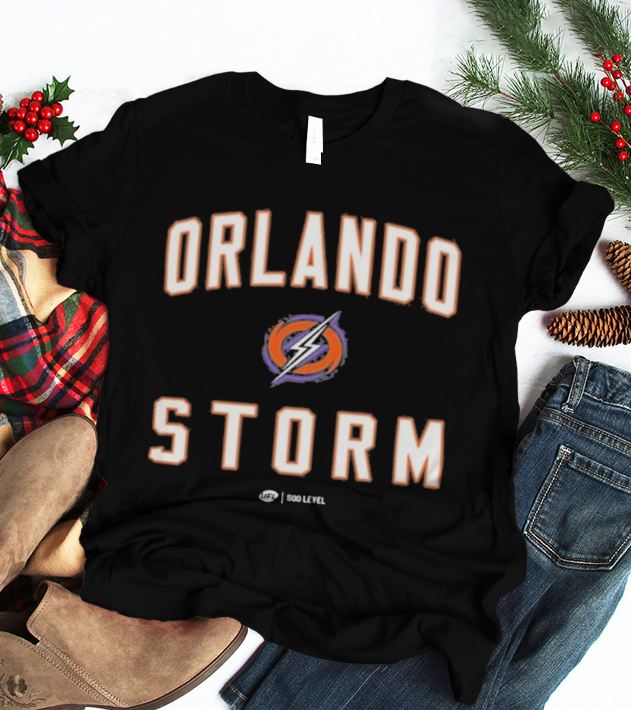 Orlando Storm UFL Good Level Purple Lightning T-Shirt