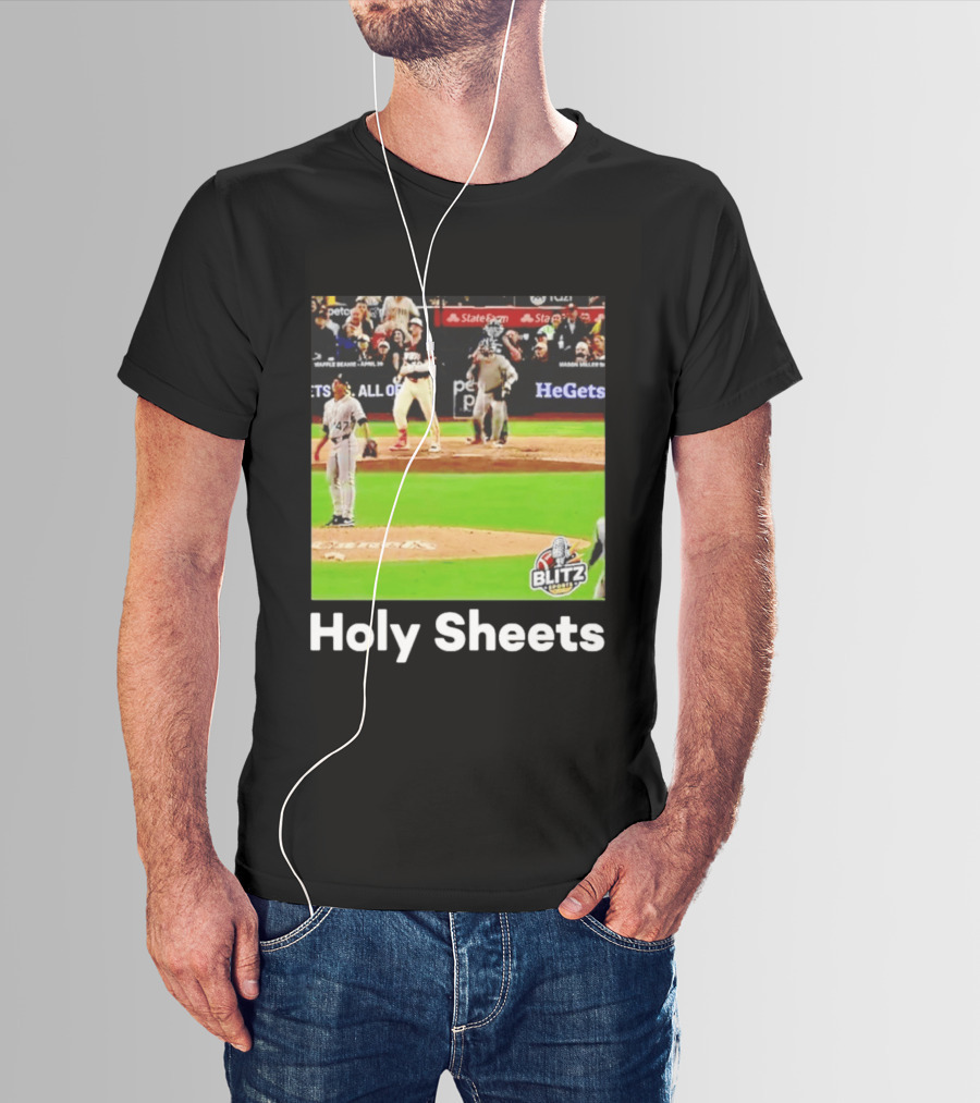 Padres Blitz Baseball Holy Sheets Petco Park T-Shirt