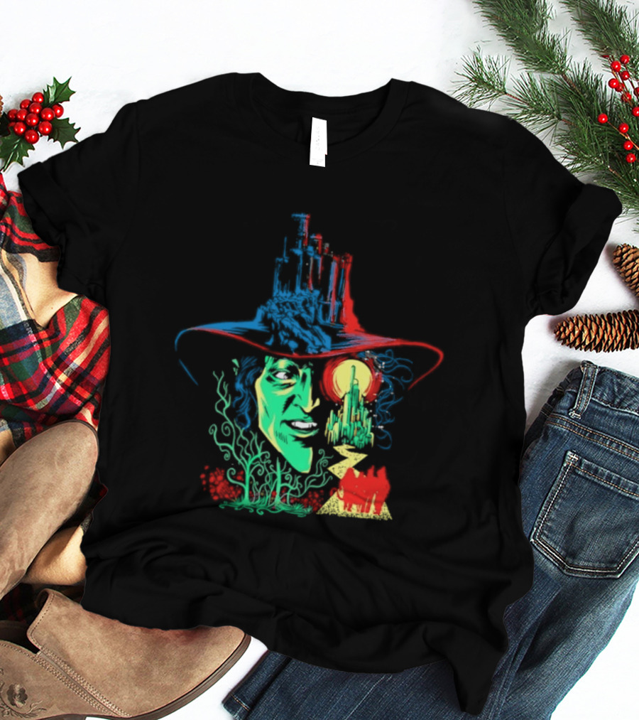 Pieces Of Oz Emerald City Wizard Face And Hat In Artistic T-Shirt