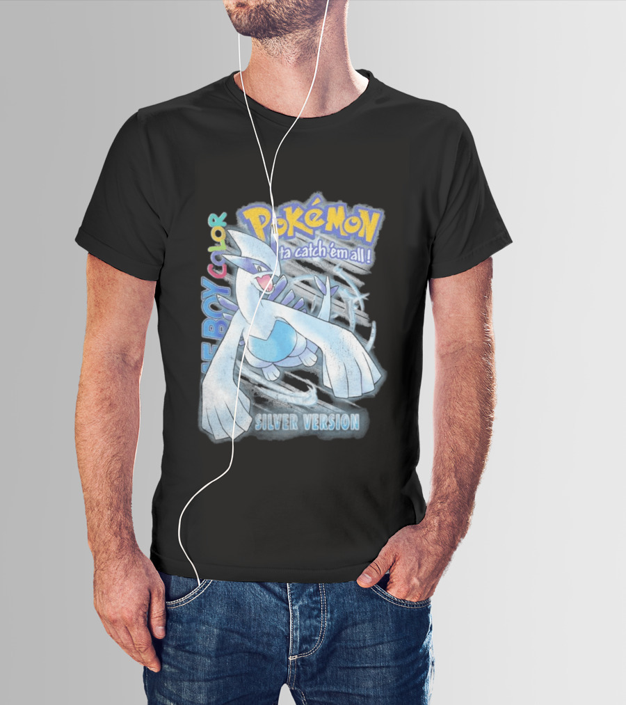Pokémon Silver Version Game Boy Color Lugia Ta Catch 'Em All T-Shirt