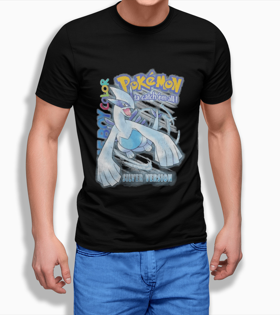 Pokémon Silver Version Game Boy Color Lugia Ta Catch 'Em All T-Shirt