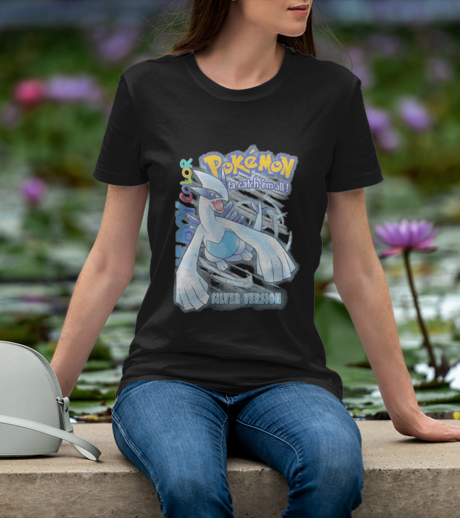 Pokémon Silver Version Game Boy Color Lugia Ta Catch 'Em All T-Shirt