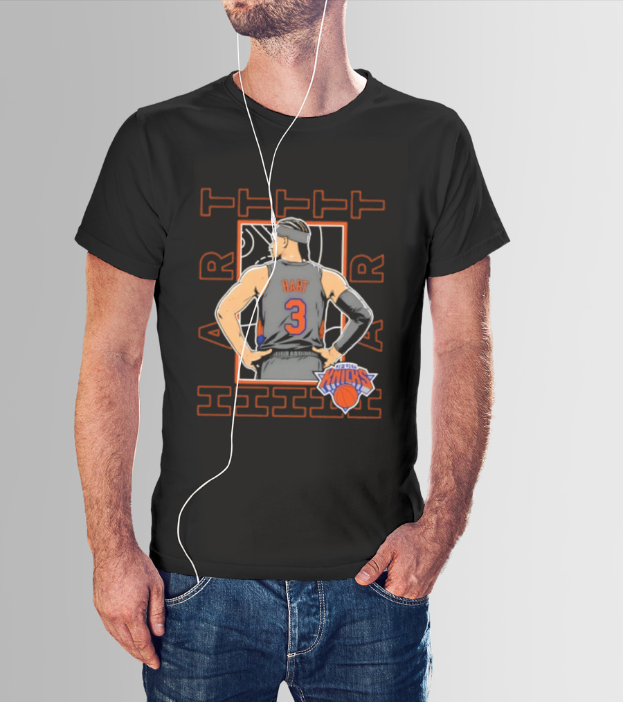 Josh Hart New York Knicks Basketball Number 3 Star Pose T-Shirt