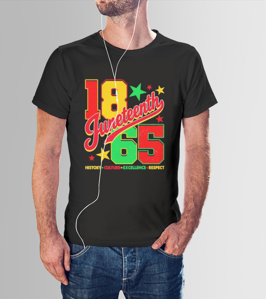 18 Juneteenth 65 History Culture Excellence Respect T-Shirt