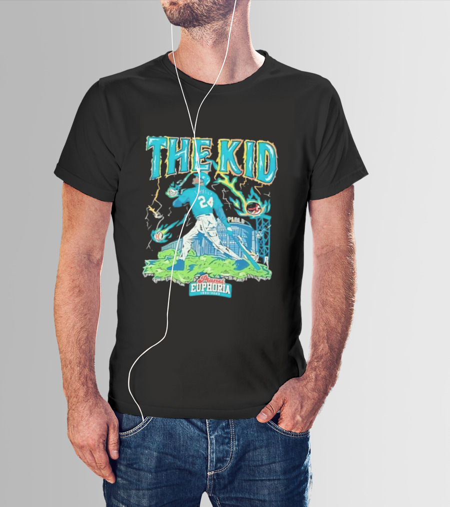 Ken Griffey Jr Seattle Mariners The Kid 24 Planet Euphoria Retro Baseball T-Shirt