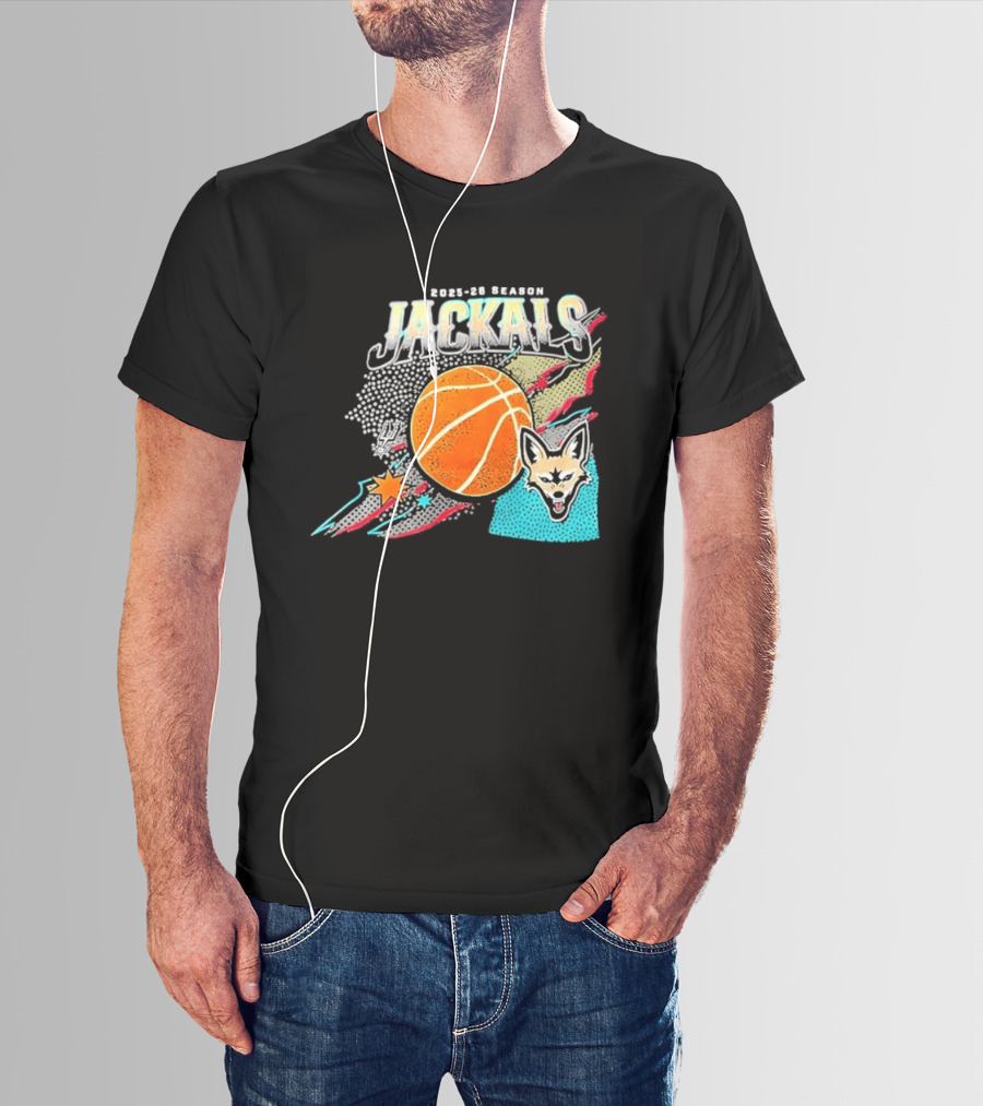 2025 26 Season Jackals Basketball Team With Fox And Starburst T-Shirt