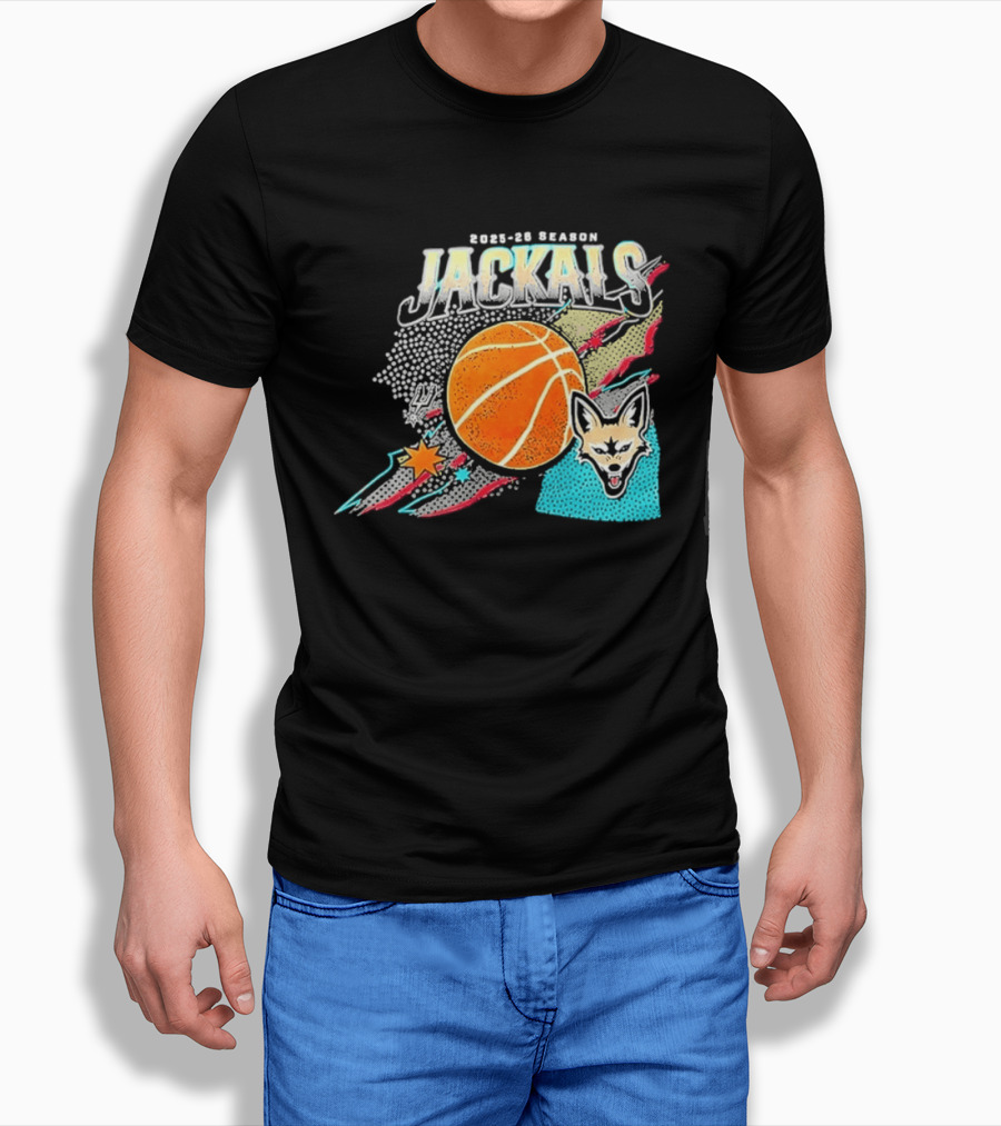 2025 26 Season Jackals Basketball Team With Fox And Starburst T-Shirt