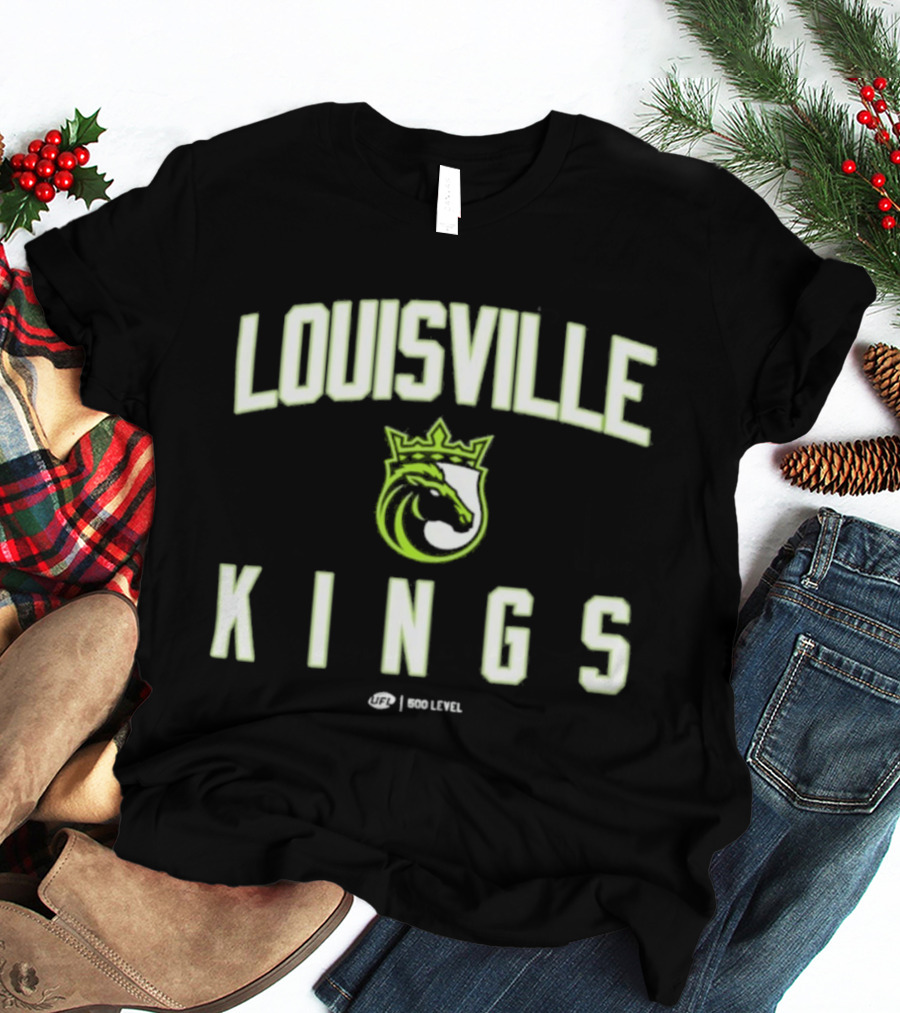 Louisville Kings UFL High Level Green Block Letters T-Shirt