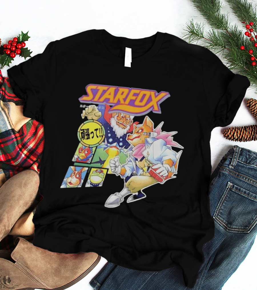 Starfox Japanese Kanji Manga Style Characters T-Shirt