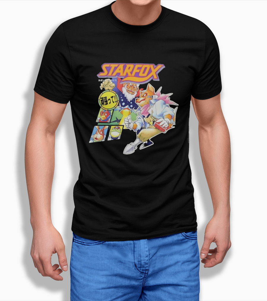 Starfox Japanese Kanji Manga Style Characters T-Shirt