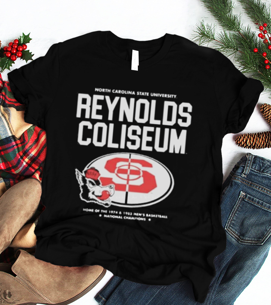 NC State University Reynolds Coliseum Home Of 1983 NCAA Men's Basketball Champions T-Shirt