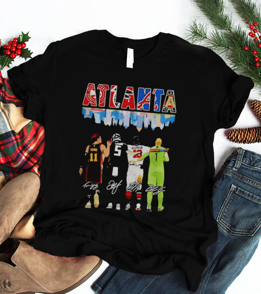 Atlanta Sports Trae Young Ronald Acuña Jr Hawks Falcons Braves United FC NBA MLB MLS T-Shirt