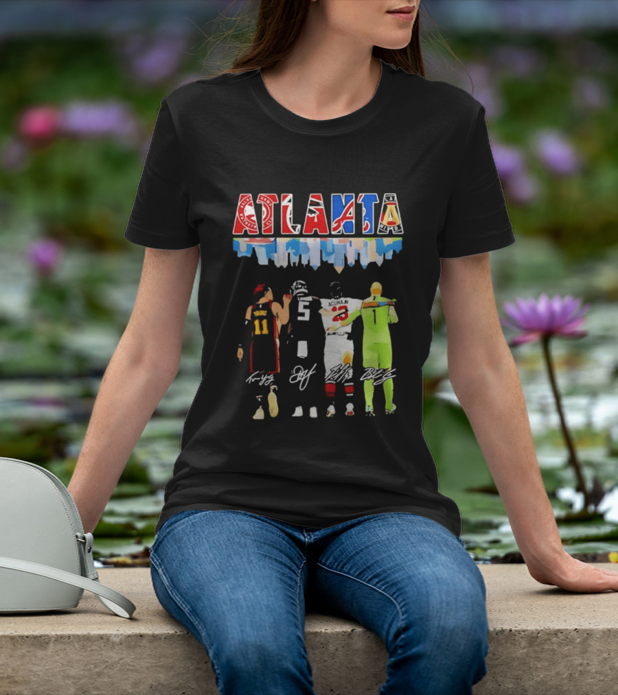 Atlanta Sports Trae Young Ronald Acuña Jr Hawks Falcons Braves United FC NBA MLB MLS T-Shirt
