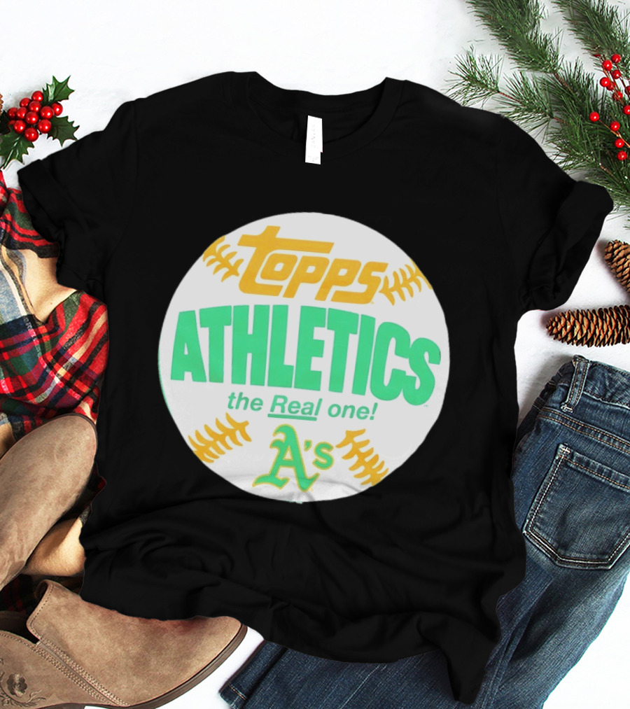 Topps Athletics The Real One A's Baseball T-Shirt
