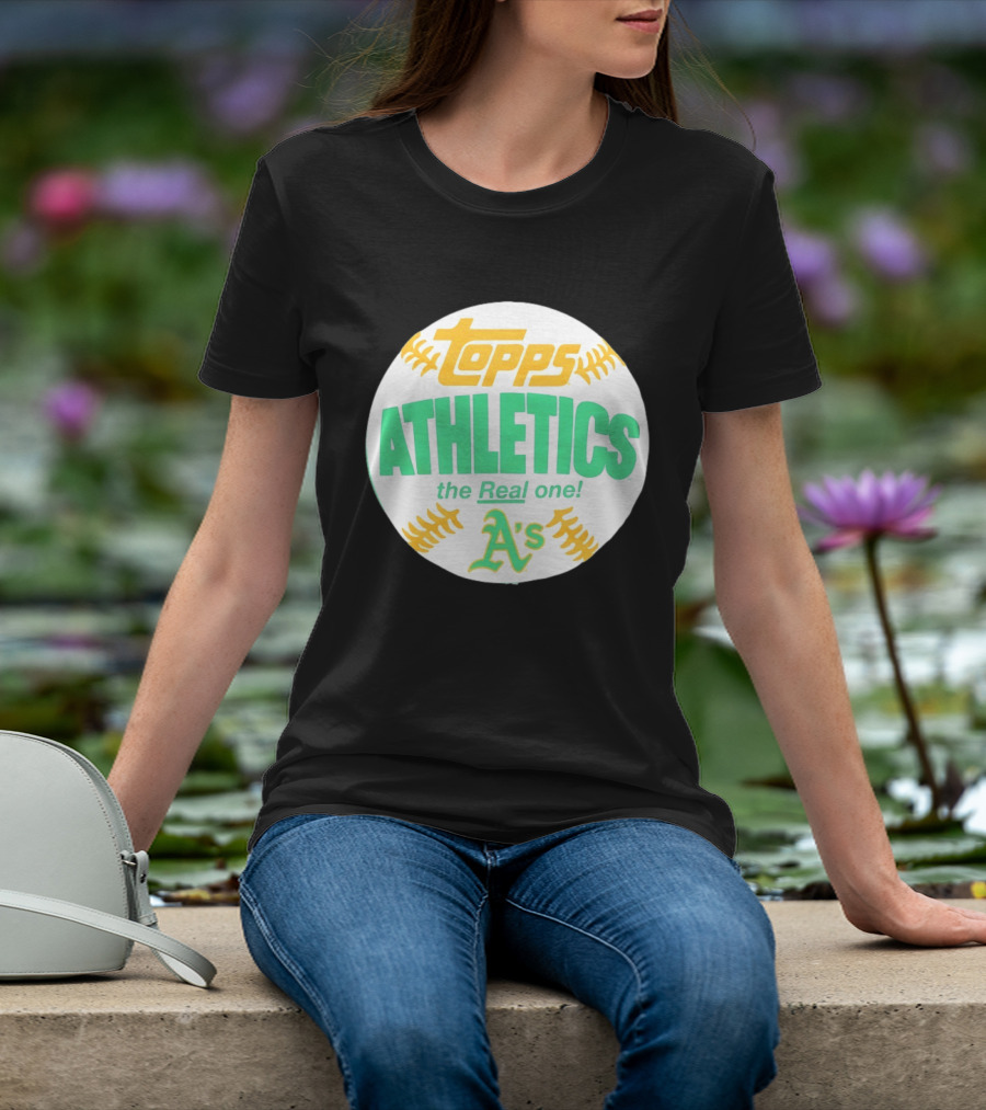 Topps Athletics The Real One A's Baseball T-Shirt