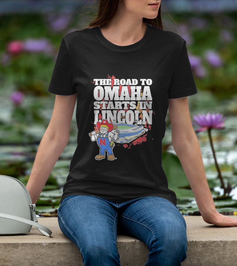 Herbie Husker Cornhuskers Road To Omaha Lincoln Nebraska Stadium T-Shirt