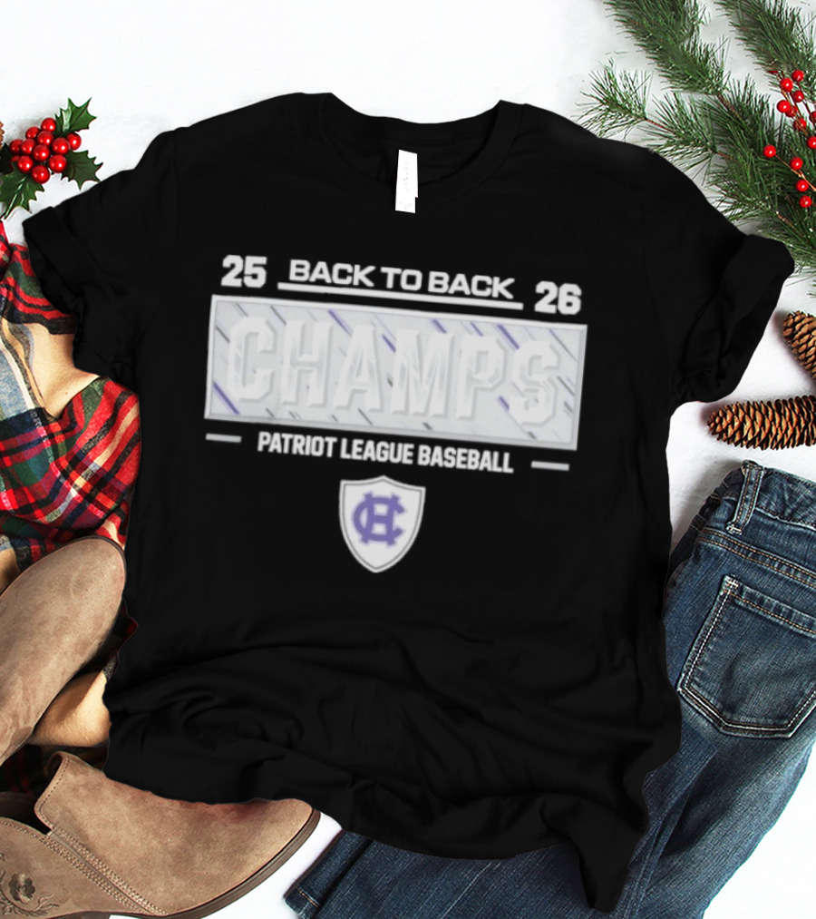 Back To Back Champs 2026 Patriot League Baseball Holy Cross T-Shirt