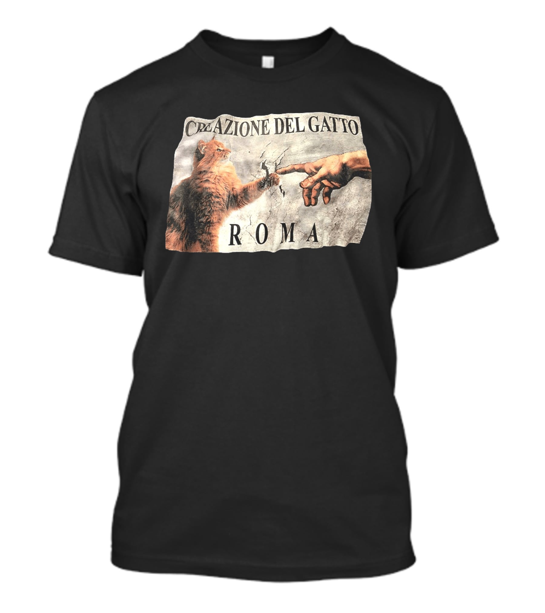 Creazione Del Gatto Cat Artwork Roma T-Shirt